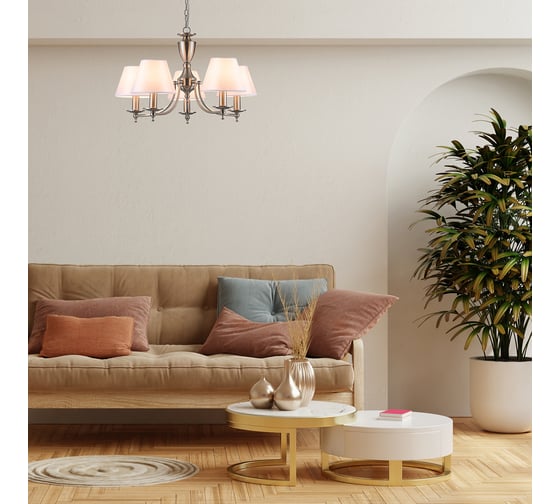 Подвесной светильник ESCADA E14х40W, Satin nickel 1144/5PL