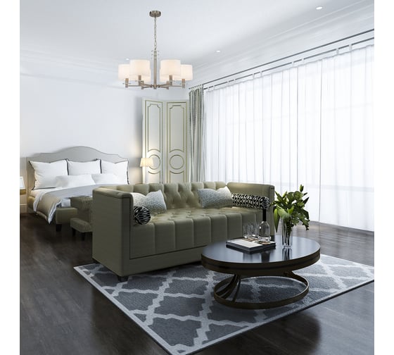 Подвесной светильник ESCADA E14х60W, Satin nickel 641/6PL