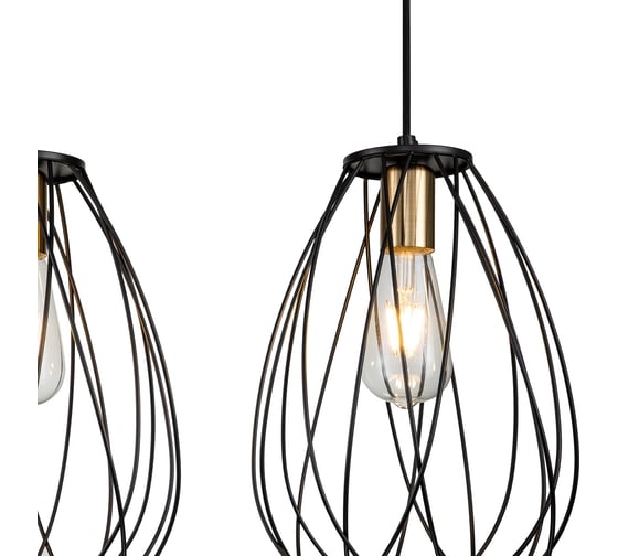 Подвесной светильник ESCADA E27х60W, Black/Brass 10180/3S