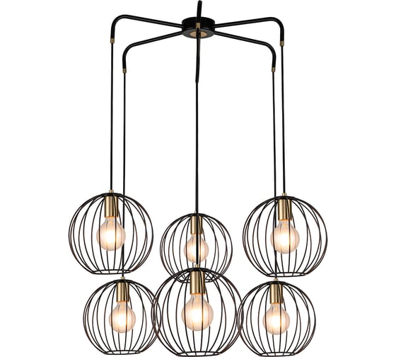 Подвесной светильник ESCADA E27х60W, Black/Brass 10176/6 1
