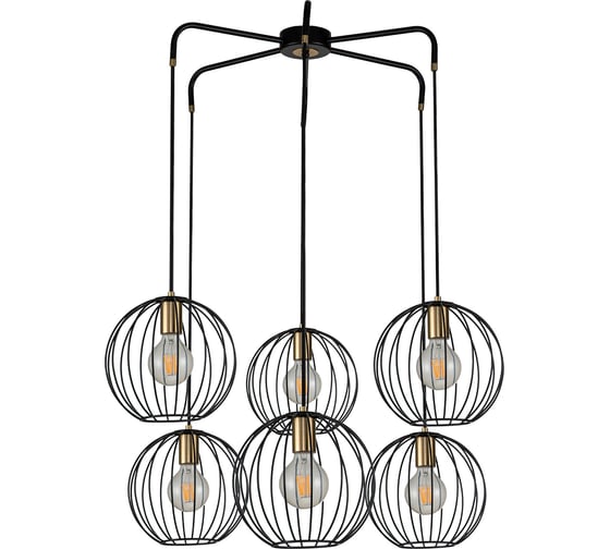 Подвесной светильник ESCADA E27х60W, Black/Brass 10176/6