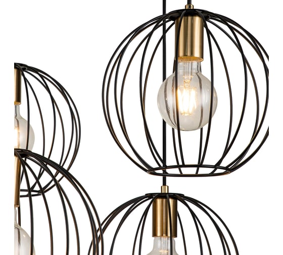 Подвесной светильник ESCADA E27х60W, Black/Brass 10176/6