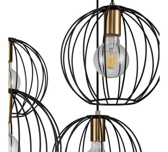Подвесной светильник ESCADA E27х60W, Black/Brass 10176/6