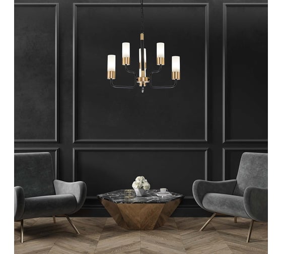 Подвесной светильник ESCADA E14*40W Black/Gold 2108/6P