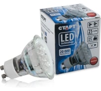 Светодиодная декоративная лампа СТАРТ LED220V/MR16GU10 21red