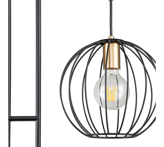 Напольный светильник ESCADA E27*60W Black/Brass 10176/2