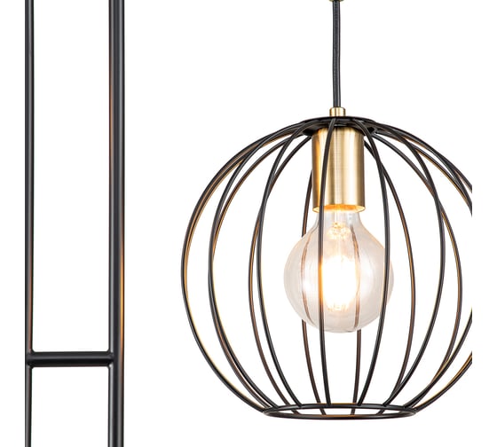 Напольный светильник ESCADA E27*60W Black/Brass 10176/2