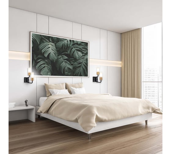 Настенный светильник ESCADA E14*40W Black/Gold 2108/2A
