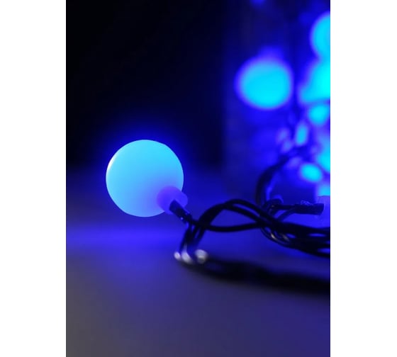 Гирлянда SHLights синие жемчужные шарики, LED-128, 6,4м, IP20, LDBL128B-10-C