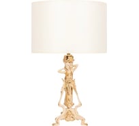 Настольный светильник BOGACHO Флора бежевого цвета с абажуром бежевого цвета СБ-43/АС/Винтаж2/АС