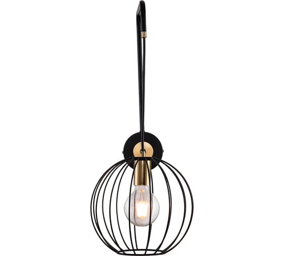 Настенный светильник ESCADA E27*60W Black/Brass 10176/1A