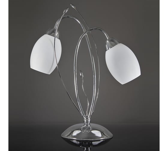 Настольный светильник ESCADA E27*60W Chrome/White 10161/T