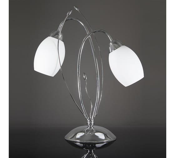 Настольный светильник ESCADA E27*60W Chrome/White 10161/T
