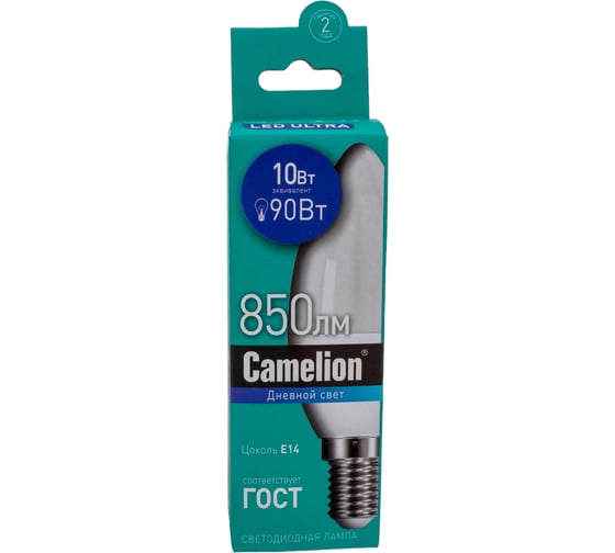 Светодиодная лампа Camelion LED10-C35/865/E14 10Вт 220В 13563