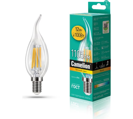 Светодиодная лампа Camelion LED12-CW35-FL/830/E14 12Вт 220В 13710