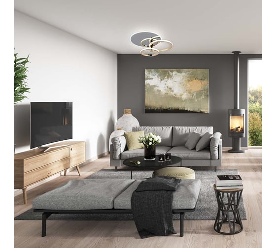 Потолочный светильник ESCADA 10213/2 LED*33+23W Chrome/Gold 10213/2LED BL Chrome