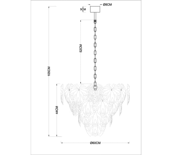 Подвесная люстра ARTE LAMP kapri A4078LM-12GO
