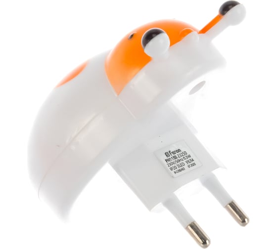 Светильник-ночник FERON божья коровка 4LED 1W 230V оранжевый , FN1155 23250