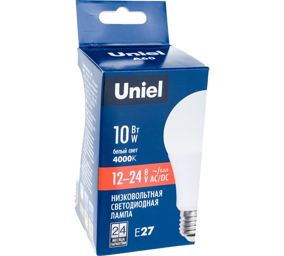 Светодиодная лампа Uniel LED-A60-10W/NW/E27/FR/12-24V PLO55WH UL-00002381