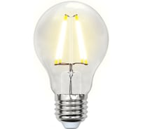 Светодиодная лампа Uniel LED-A60-8W/WW/E27/CL GLA01TR Форма A, прозрачная UL-00002210