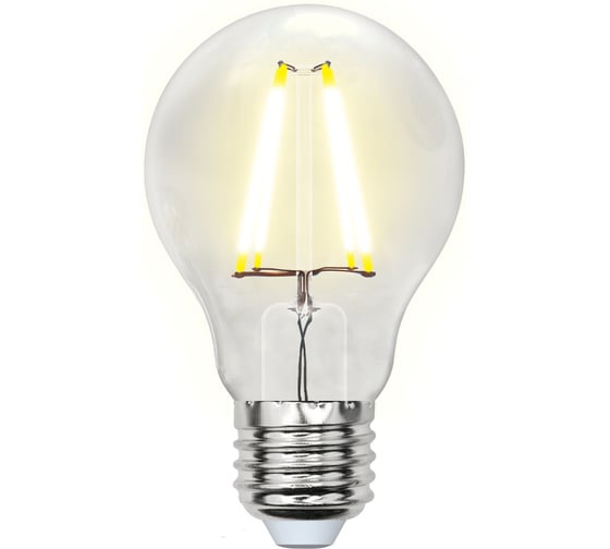 Светодиодная лампа Uniel LED-A60-8W/WW/E27/CL GLA01TR Форма A, прозрачная UL-00002210
