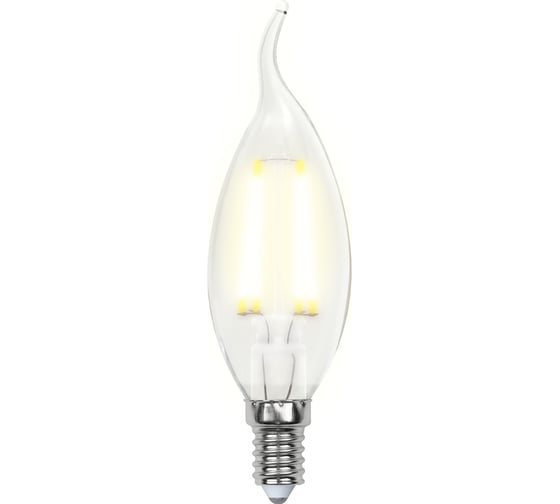 Светодиодная лампа Uniel LED-CW35-6W/WW/E14/FR PLS02WH Форма свеча на ветру, матовая UL-00000306