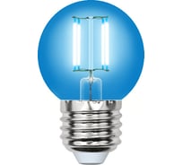 Лампа Uniel LED-G45-5W/BLUE/E27 GLA02BL Форма шар UL-00002990