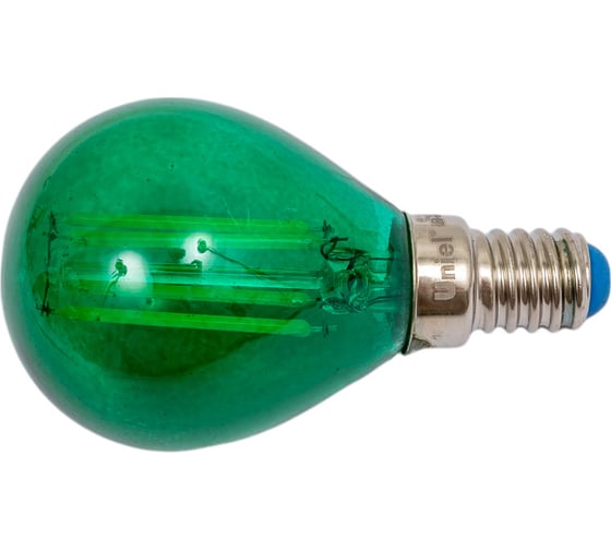 Лампа Uniel LED-G45-5W/GREEN/E14 GLA02GR светодиодная, форма шар UL-00002987