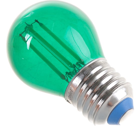 Лампа Uniel LED-G45-5W/GREEN/E27 GLA02GR светодиодная, форма шар UL-00002988