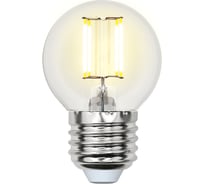 Лампа Uniel LED-G45-5W/NW/E27/CL/DIM GLA01TR светодиодная диммируемая UL-00002871