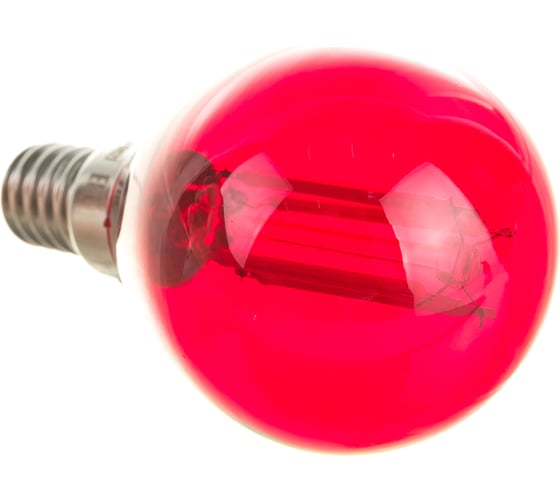 Лампа Uniel LED-G45-5W/RED/E14 GLA02RD светодиодная, форма шар UL-00002985