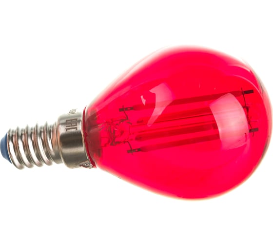 Лампа Uniel LED-G45-5W/RED/E14 GLA02RD светодиодная, форма шар UL-00002985