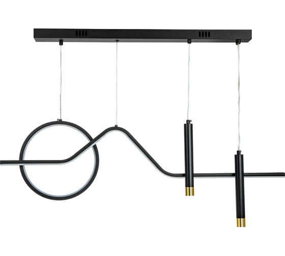 Подвесная люстра RITTER LED AVANTI 920x1200 66Вт 2700/4200/6400 17м алюминий черный/золото 51620 4