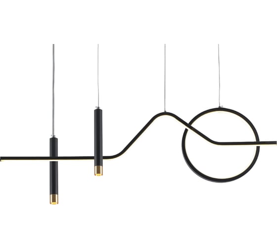Подвесная люстра RITTER LED AVANTI 920x1200 66Вт 2700/4200/6400 17м алюминий черный/золото 51620 4