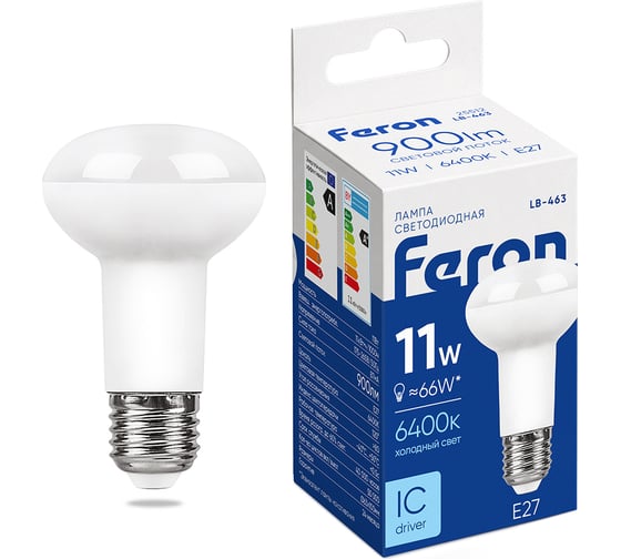 Светодиодная лампа FERON 11W 230V E27, 6400K, LB-463 25512