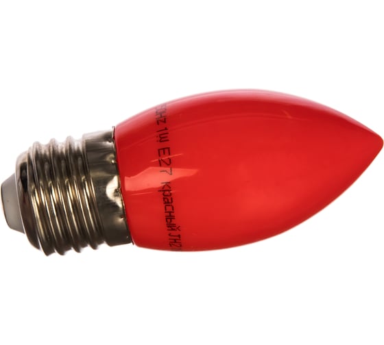 Светодиодная лампа FERON 1W 230V E27 красный, LB-376 25928