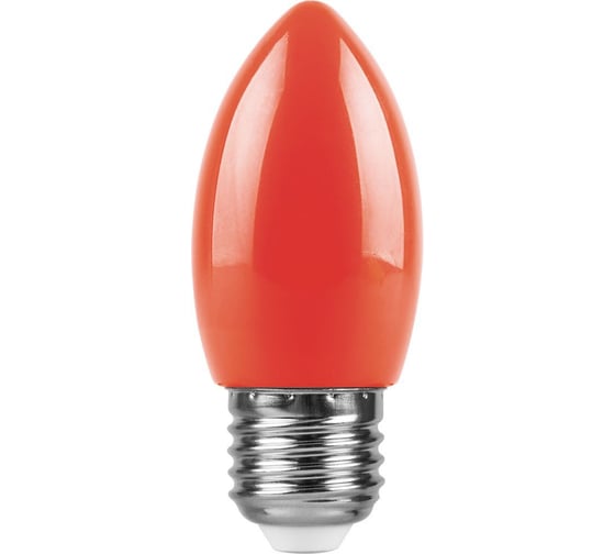 Светодиодная лампа FERON 1W 230V E27 красный, LB-376 25928