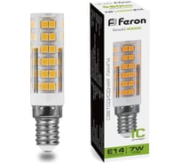 Светодиодная лампа FERON 7W 230V E14 4000K, LB-433 25899