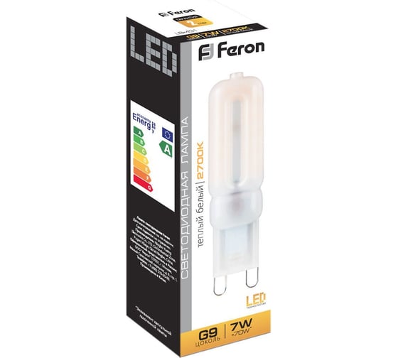 Светодиодная лампа FERON 7W 230V G9 2700K, LB-431 25755