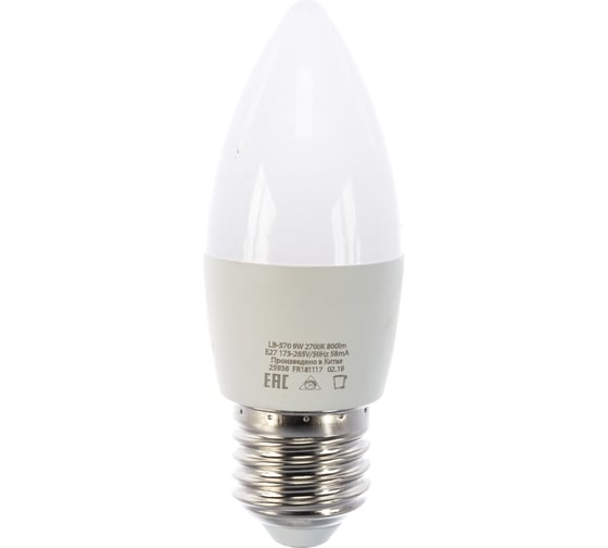 Светодиодная лампа FERON 9W 230V E27 2700K, LB-570 25936
