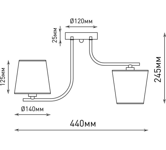 Люстра Rivoli Сhris 3154312 2 х Е14 40 Вт модерн Б0059280