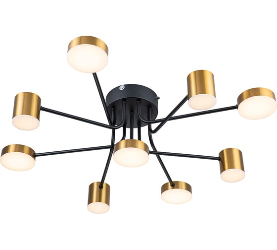 Потолочный светильник ESCADA 10235/9 LED*110W Black/Brass 10235/9LED