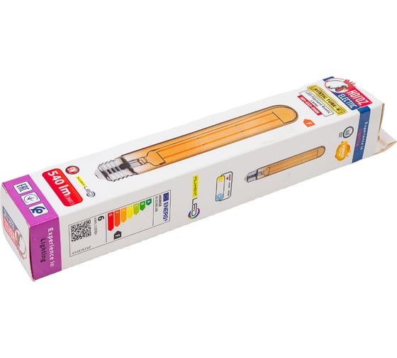 Светодиодная филаментная лампа HOROZ ELECTRIC RUSTIC TUBE-6 6W 2200K E27 220-240V 001-033-0006 HRZ00002479