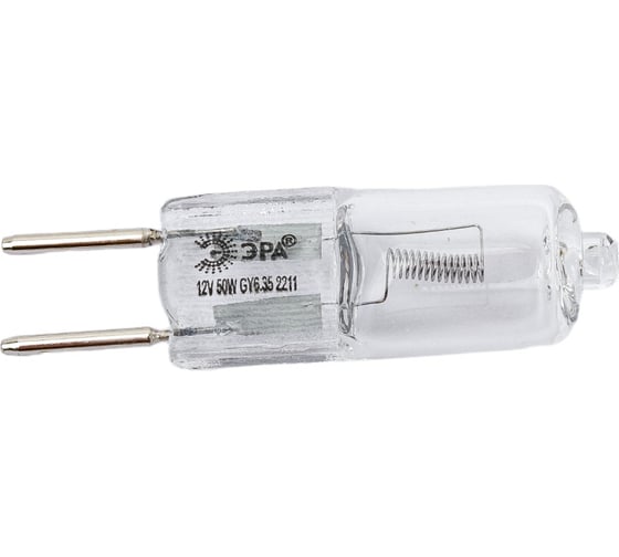 Галогенная лампочка ЭРА GY6.35JC50W12V GY6.35, 50Вт, капсула, теплый белый свет LM Б0062061
