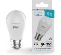 Лампа Gauss  Basic Шар 13W 1200lm 4000K E27 LED 10502232