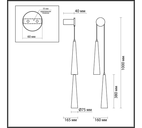 Бра ODEON LIGHT LED 24W LUMP 5044/24W 5044/24WL