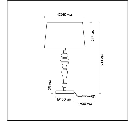 Настольная лампа ODEON LIGHT E27 1*60W HOMI 5040/1 5040/1T