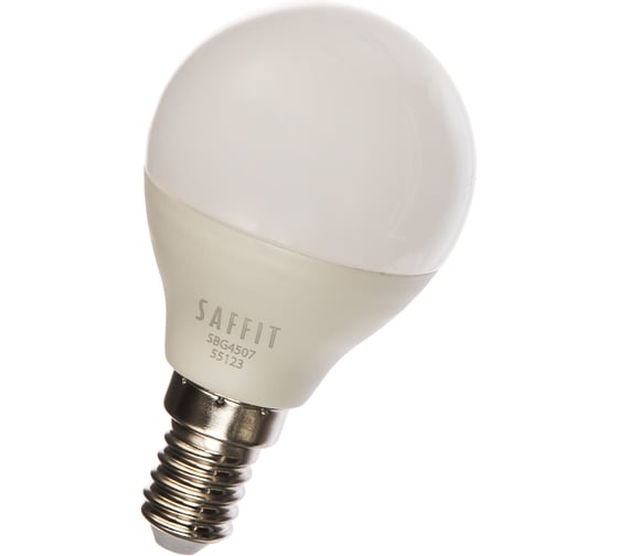 Светодиодная лампа SAFFIT 7W 230V E14 6400K, SBG4507 55123