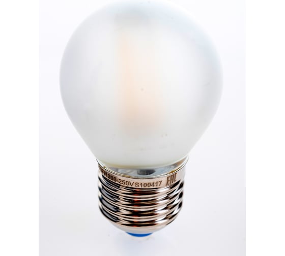 Светодиодная лампа Uniel LED-G45-6W/WW/E27/FR PLS02WH. Форма шар, матовая. UL-00000302