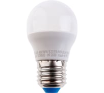 Светодиодная лампа Uniel LED-G45-6W/WW/E27/FR/MB PLM11WH. Форма «шар», матовая. UL-00002377